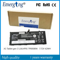 7.72V 42wh l16l4p91 pin ban đầu cho Lenovo ThinkPad X1 Tablet Gen 3 tp00089a l16m4p91 l16s4p91 sb10k97599 01av454