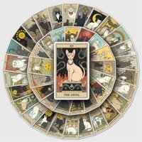 78 lá bài Tarot mèo, nhãn dán graffiti, nhãn dán hoạt hình xuyên biên giới, nhãn dán DIY cho ván trượt, điện thoại, hành lý, chống nước