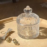 [7.8.000 Lời khen ngợi của mọi người] Bình thủy tinh Pháp Bảo quản trang sức Gạt tàn Pha lê Degaussing Bát lưu trữ Bình đựng đồ trang trí máy tính để bàn Máy khuếch tán Lọ thủy tinh đá