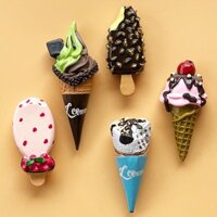 798 Người Bộ Sưu Tập Tủ Lạnh Miếng Dán Nam Châm Dễ Thương Từ Tính 3D Ba Chiều Kem Nón Trang Trí Kem Sáng Tạo Nhãn Dán Từ Tính 2.14