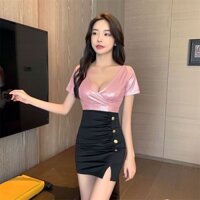 799 Người Khen ngợi spa Cắt Thấp Đầm Gợi Cảm Xông Hơi Trị Liệu Chân Câu Lạc Bộ Đêm Quần Áo Làm Việc Ôm Hơn Nhìn Tính Khí Tắm Chân Kỹ Thuật Viên Quần Áo Làm Việc 3