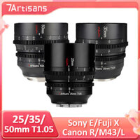 7artisans 25mm 35mm 50mm T1.05 APS-C Cine Ống kính điện ảnh cho Sony E Canon R RF Fuji X M4 / 3 Leica Sigma Panasonic L