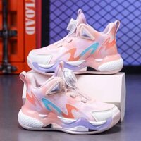 7C Thương Hiệu Giày Trẻ Em Nữ Giày Bóng Rổ 2025 Giày Trẻ Em Mới Mùa Xuân Da Không Thấm Nước Giày