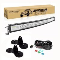 7D  - 52in Curved 270W-675W Off Road LED Light Bar with Strong Magnet Brackets Wire Kit 12V 24V Led Bar for SUV