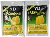 7D Dried Mangoes; Naturally Delicious Tree Ripened Dried Mangoes - Set of 6, 2.82oz