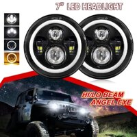 7inch Vòng LED Chiếu Đèn Pha Cho Harley Lưu Diễn Cần FatBoy Di Sản Softail Slim Cafe Race Đường Vua Xe Máy Đèn Pha