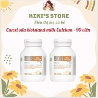 [7m+] Canxi sữa BIOISLAND MILK CALCIUM Úc cho bé 90 viên