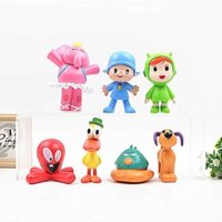 7pcs Cartoon Pocoyo Zinkia Coco melon Oddbods Doll PVC Figures Cake Topper Toys for kids