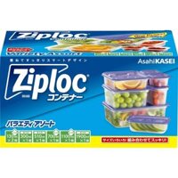 7Pcs / Ziploc Food Storage Container Variety Assorted Set Clear Color
