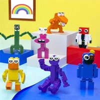 7Pcs/Set Rainbow Friends Minifigure Fun Assembled Action Figures Mini Building Block Set