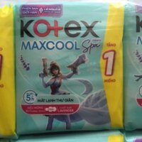(8+1 Miếng /Gói) 23cm - Combo 8 Gói BVS Kotex MaxCool Dịu Mát 23cm (8 miếng/gói)- Hsd luôn mới