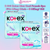 [8+1 MIẾNG/GÓI] Băng Vệ Sinh Kotex Max Cool French Spa Siêu Mỏng Cánh 23 cm - Thanh Ngân Shop
