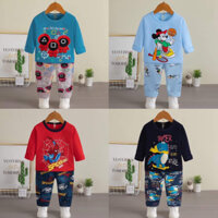 (8-15kg) Đồ bộ bé trai quảng châu xuất Hàn - Bộ quần áo dài tay cotton xuất hàn cho bé trai