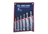 8-19mm bộ cần lắc léo 6 cái hệ mét Kingtony 1A06MR