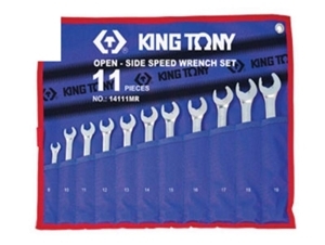 Bộ cờ lê vòng miệng 11 cái hệ mét Kingtony 14111MR, 8-19mm