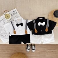 8-20kg Set công tử cho bé trai 3 chi tiết hắc bạch 2 màu