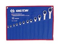 8-24mm Bộ cờ lê vòng miệng 12 cái hệ mét Kingtony 12112MR