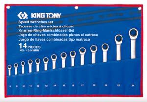 Bộ cờ lê vòng miệng 14 cái hệ mét Kingtony  12114MR (8-24mm )