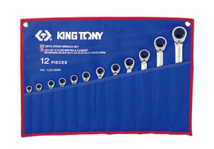 Cờ lê vòng miệng 12 cái hệ mét Kingtony 12212MR