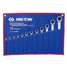 Cờ lê vòng miệng 12 cái hệ mét Kingtony 12212MR