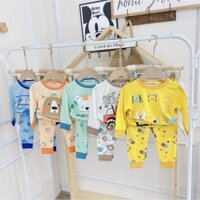 8-26kg ] Bộ Dài Trơn Minkey Baby Chất Thun Lạnh In Họa Tiết Hoạt Hình Dể Thương Cho Bé Trai -Bé .Minky Mom