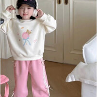 (8-30kg) Set Bộ Quần Áo Nỉ Bông Cao Cấp Dày Dặn Ấm Cho Bé Trai, Bé Gái Mùa Thu Đông Lạnh - CAFE_BABY214