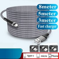 [8-5-3 mét] Cáp dữ liệu Android kéo dài và siêu dài Cho cáp điện thoại di động iphone C013