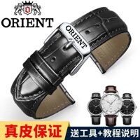 8-8✈Orient / Phương Đông Đồng Hồ Đeo Tay Dây Đôi Hình Chữ Nhật Hai Đầu Bằng Da Sư Tử Có Khóa pin Phụ Kiện 20 Cho Nam Và Nữ