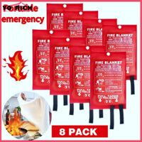 8 cái / 4 cái / 2 cái / 1 Chăn chống cháy bằng sợi thủy tinh, 39,37 inch * 39,37 inch Vải chống cháy Nhiều bộ để lựa chọn, Thích hợp cho gia đình, Chăn an toàn chống cháy trong kho