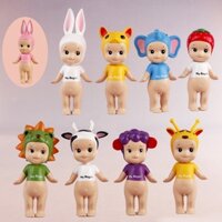 8 Cái / bộ 7.5cm Nhật Bản Nhân Vật Hàng Sonny Thiên Thần Demon Doll Động Vật Kỳ Lân Voi Hươu Cao Cổ Phiên Bản Q PVC Nhân Vật Hành Động Mô Hình Đồ Chơi Búp Bê