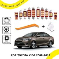 8 Chiếc Dành Cho Xe Toyota Vios 2008 2009 2010 2011 2012 2013 Canbus Nội Thất LED Xe Bóng Đèn Trong Nhà Mái Vòm Bản Đồ Đọc Thân Cây Đèn Lỗi Miễn Phí Xe Bộ