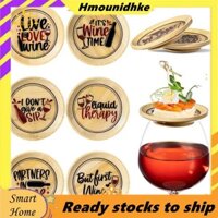 8 Chiếc Rượu Thủy Tinh Charcuterie Topper Rượu Thủy Tinh Có Tre Rượu Thủy Tinh Topper Đế Lót Ly Đĩa Rượu Thủy Tinh Charcuterie