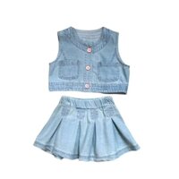 8 đến 28kg.set váy cho bé gái.set áo +chân váy cho bé gái .set váy jean cho bé gái.