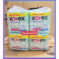 8 gói Băng vệ sinh Kotex thảo dược max cool siêu mỏng cánh gói 8 miếng