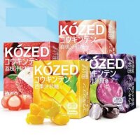 8 Hộp Kẹo dẻo trái cây bóc vỏ KOZED, kẹo dẻo trái cây tự nhiên 4 vị - hộp 75g