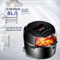 ✘✺♈8 Lít,noi chien khong dau,phủ lớp chống dính thực phẩm,air fryer, dung tích lớn,chiên và nướng,không khói,Air fryer,a