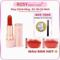 8 Màu Son Sáp Rosy,sweet love,Son Không Chì,Son Môi,son dưỡng môi,son sáp 4g (tặng cọ và gương mini