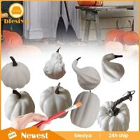 8 miếng rau nhân tạo cho halloween bí ngô nhân tạo bộ trang trí thực tế làm bằng tay bí ngô giả mini cho nhà bếp halloween