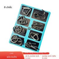 8 Pcs Jiulian Loạt Kim Loại Trẻ Em Giáo Dục Đồ Chơi Thông Minh Khóa Bộ Mở Khóa Giải Nén Đồ Chơi