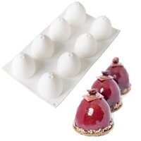 8 Trứng Phục Sinh Thạch Mousse Khuôn Bánh Trứng Kem Khuôn Silicon
