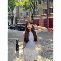 8 Váy Bánh Trắng Bồng Váy Cao Eo Váy Mùa Hè Mới Nhất Thiếu Nữ Váy Ngắn Nửa Người Váy Ba Lê Màu