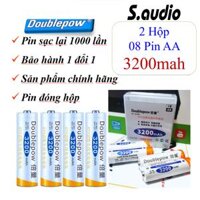 8 viên Pin sạc AA 3200mAh Doublepow