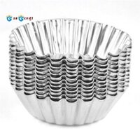 80 Chiếc Tông Màu Bạc Nhôm Trứng Tart Khuôn Máy Làm Bánh Cupcake Khuôn Bánh Quy Lót Khuôn Thiếc Nướng Bánh Dụng Cụ