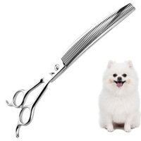 8.0 inch xương cá đóng răng cong răng kéo làm đẹp Răng cắt cong kéo