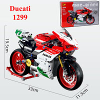803 PCS - Size 33Cm - Bộ Đồ Chơi Lắp Ráp Mô Hình Xe Ducati 1299 Motor PKL, Đồ Chơi Xe Địa Hình, Lắp Ghép Xe Moto