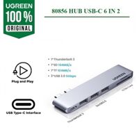 80856 Ugreen - Bộ Hub chuyển đổi 2xUSB C sang 2xUSB 3.0, 1xHDMI, 1xSD Card, 1xTF Card, 1xUSB-C