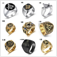 809 Bộ Sưu Tập Người Punk Retro Thép Titan Nhẫn Nam Thủ Dâm Series Độc Đoán Mặt Rộng Nhẫn Đơn Nam Nhẫn Độc Đáo❀2.28