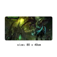 80X40 Cm Thế Giới Của Warcraft Miếng Lót Chuột XL Lớn Chống Trơn Trượt Lớn Để Bàn Đệm Mousepad Chơi Game Game Thủ bộ Bàn Phím Chuột Bàn Thảm