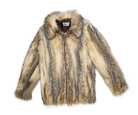 811459 New Mens Natural Badger Fur Bomber Jacket Coat Stroller XL