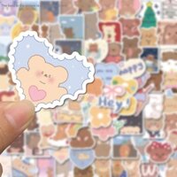 8.17 102 sheets non-repetitive ins cute bear stickers korean bear self-adhesive waterproof stickers stickers handbook stickers